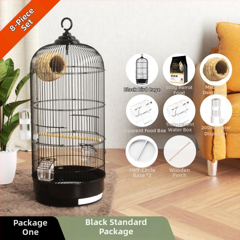 Paukščių narvelis, papūgos narvelis, tigro oda, Xuanfeng, itin didelis apvalus metalinis paukščių narvelis, Daquan paukščio siuvinėtos akies prabangus vilos Bage narvelis