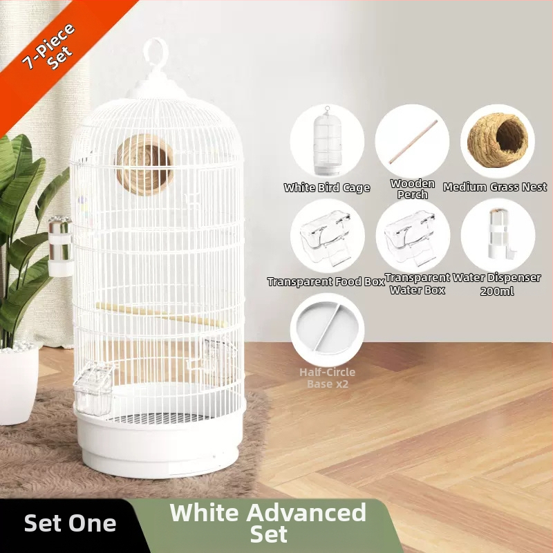 Paukščių narvelis, papūgos narvelis, tigro oda, Xuanfeng, itin didelis apvalus metalinis paukščių narvelis, Daquan paukščio siuvinėtos akies prabangus vilos Bage narvelis