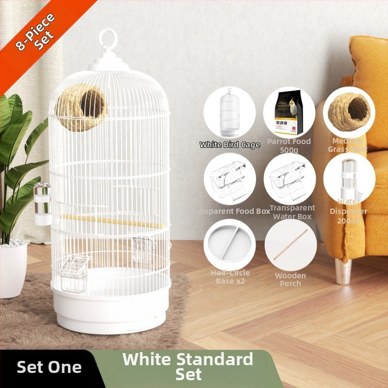 Paukščių narvelis, papūgos narvelis, tigro oda, Xuanfeng, itin didelis apvalus metalinis paukščių narvelis, Daquan paukščio siuvinėtos akies prabangus vilos Bage narvelis