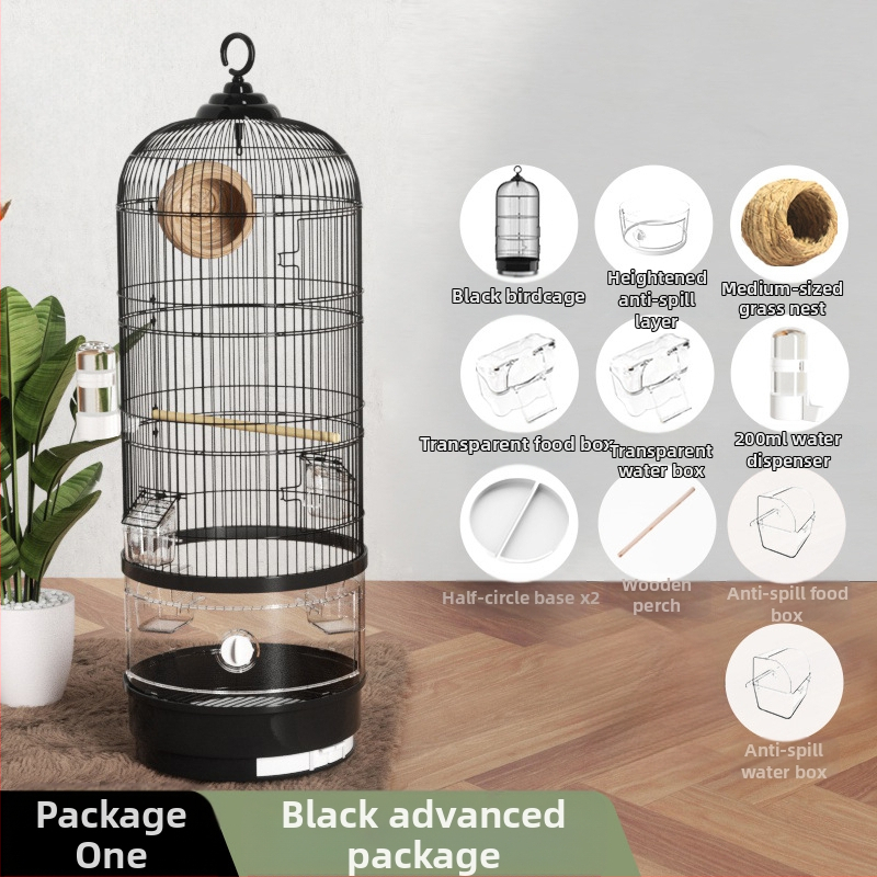 Paukščių narvelis, papūgos narvelis, tigro oda, Xuanfeng, itin didelis apvalus metalinis paukščių narvelis, Daquan paukščio siuvinėtos akies prabangus vilos Bage narvelis