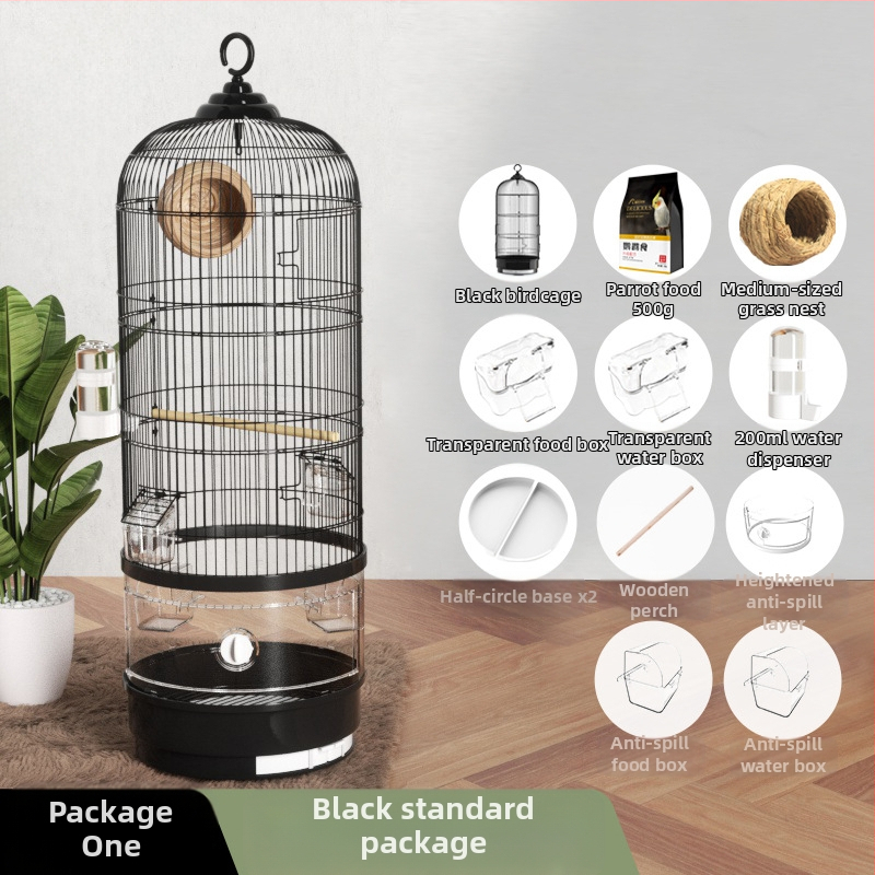 Paukščių narvelis, papūgos narvelis, tigro oda, Xuanfeng, itin didelis apvalus metalinis paukščių narvelis, Daquan paukščio siuvinėtos akies prabangus vilos Bage narvelis