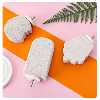 Platforma za brušenje kandži od papige za sladoled za ublažavanje dosade, matirana kandža, božur, xuanfeng, tigrova koža, zanimljiva interaktivna platforma za skakanje od vulkanskog kamena