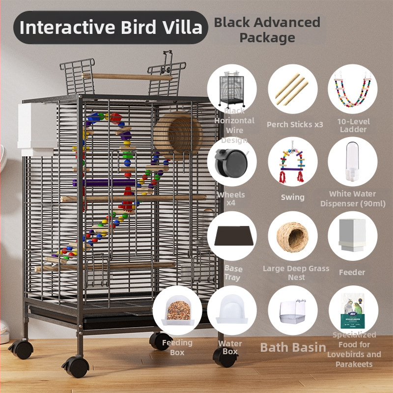 Paukščių narvelis Naujo stiliaus kryžius Šilkinis Buitinis Papūgos Tigro Odos Bijūnas Xuan Feng Varnėnas Gyvas Paukštis Maža Saulė Speciali Didelė Vila