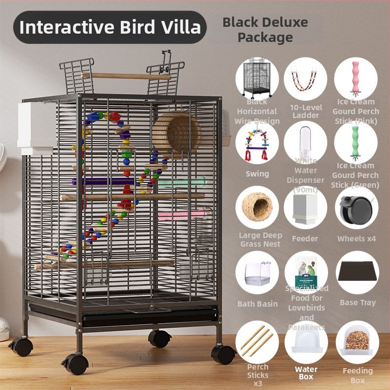 Paukščių narvelis Naujo stiliaus kryžius Šilkinis Buitinis Papūgos Tigro Odos Bijūnas Xuan Feng Varnėnas Gyvas Paukštis Maža Saulė Speciali Didelė Vila