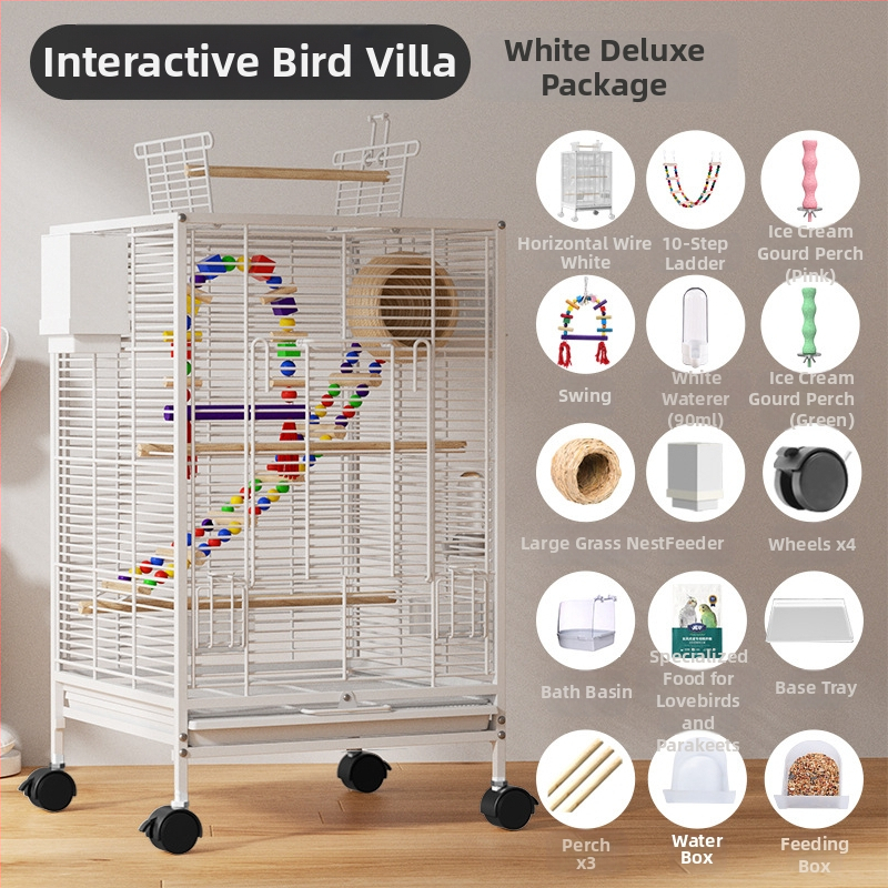 Paukščių narvelis Naujo stiliaus kryžius Šilkinis Buitinis Papūgos Tigro Odos Bijūnas Xuan Feng Varnėnas Gyvas Paukštis Maža Saulė Speciali Didelė Vila