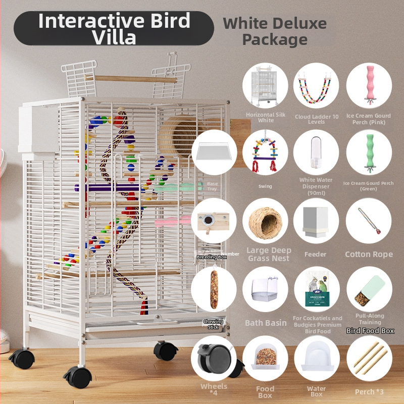 Paukščių narvelis Naujo stiliaus kryžius Šilkinis Buitinis Papūgos Tigro Odos Bijūnas Xuan Feng Varnėnas Gyvas Paukštis Maža Saulė Speciali Didelė Vila