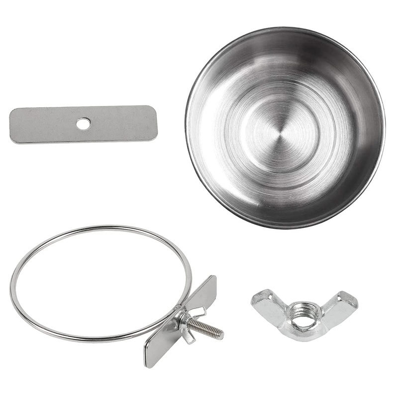 Лежанка за храна от неръждаема стомана за папагали, кутия за храна, купа за храна, купа за вода, чаша за храна, корито за храна, специална неръждаема стомана за птици