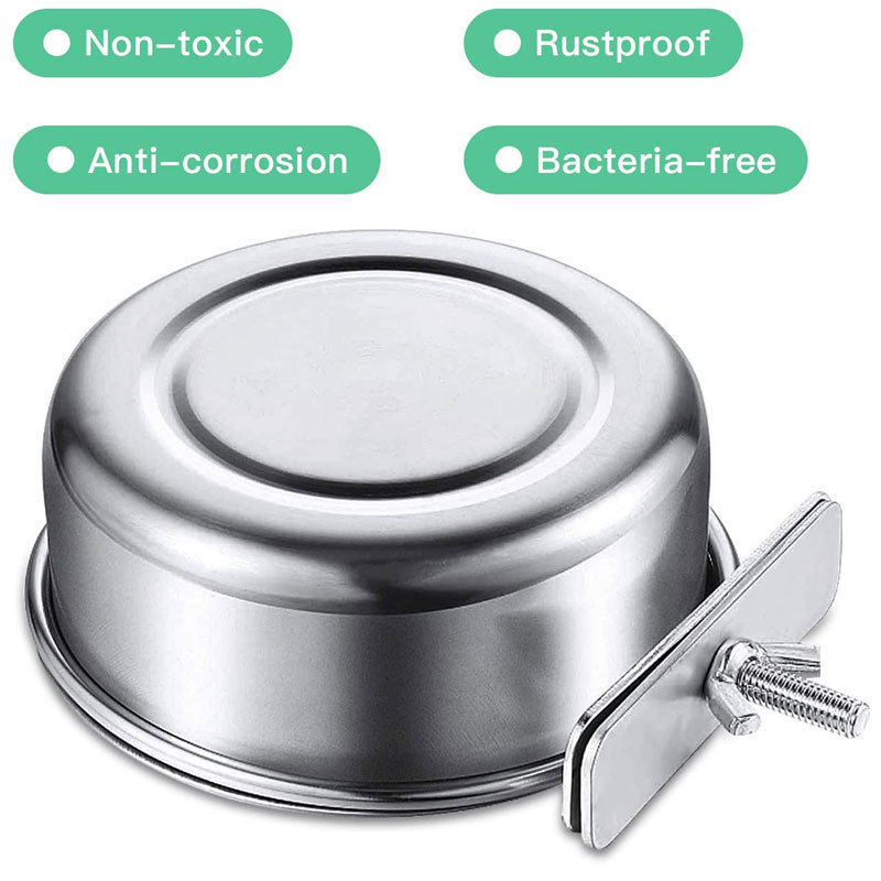 Лежанка за храна от неръждаема стомана за папагали, кутия за храна, купа за храна, купа за вода, чаша за храна, корито за храна, специална неръждаема стомана за птици