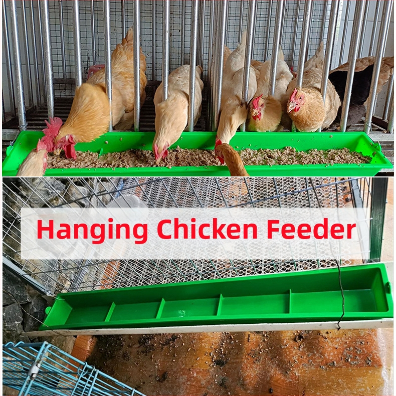 Hrănitoare suspendată pentru pui, jgheab dreptunghiular pentru pui și rațe, jgheab pentru hrana puilor