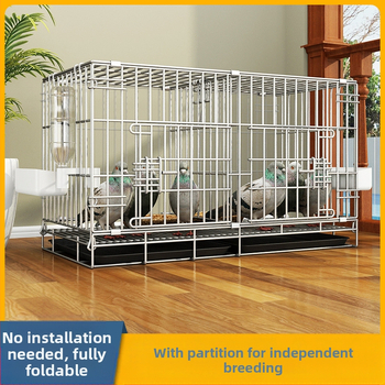 Suur kahekihiline kokkupandav tuvikasvatuspuur vaheseina ja tarvikutega tuvidele, kana- ja küülikupuuridele