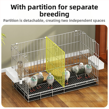 Suur kahekihiline kokkupandav tuvikasvatuspuur vaheseina ja tarvikutega tuvidele, kana- ja küülikupuuridele