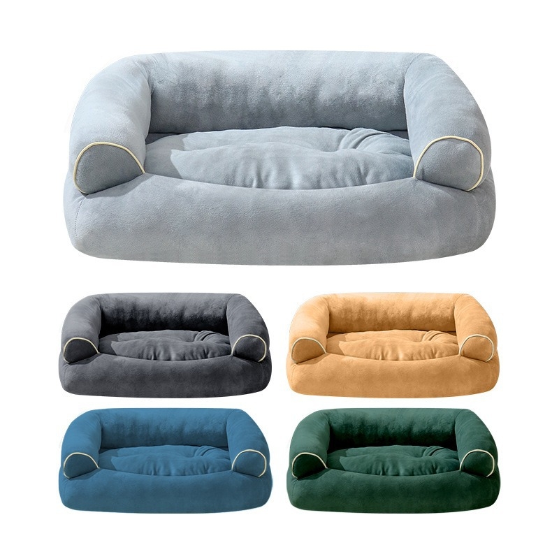 Универсален диван за кучета Four Seasons, отделно легло за домашни любимци, меко и удобно котешко гнездо, U-образно триизмерно плюшено кучешко възглавничка