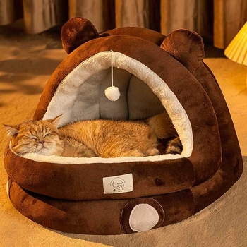 Zimska topla poluzatvorena mreža za kućicu za mačke, popularna podloga za mačke, prostirka za mačke za male pse, kućica za pse, univerzalna kućica za četiri godišnja doba