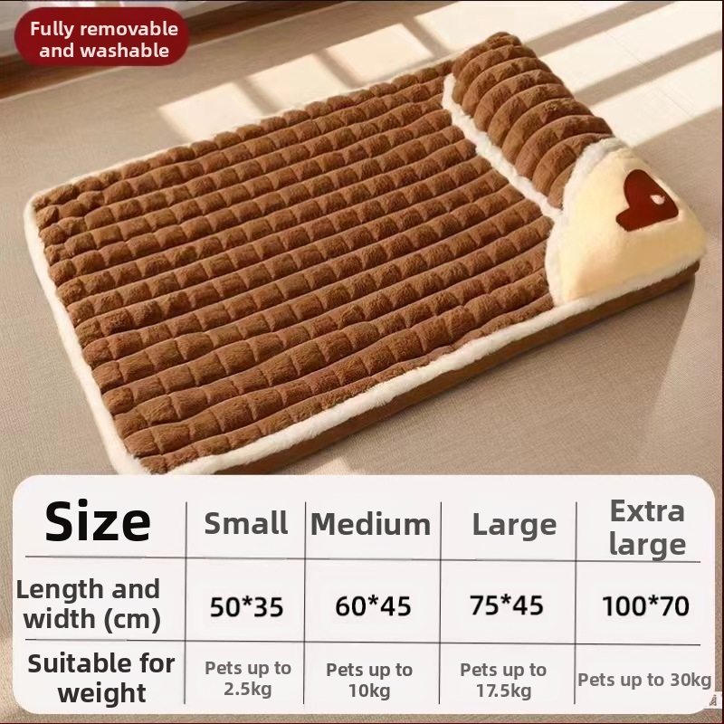 Podložka pre mačky a psy na spanie k dispozícii Odnímateľná a umývateľná podložka pre psov Four Seasons Univerzálna posteľ pre domáce zvieratá Zimná teplá podložka na spanie pre mačky