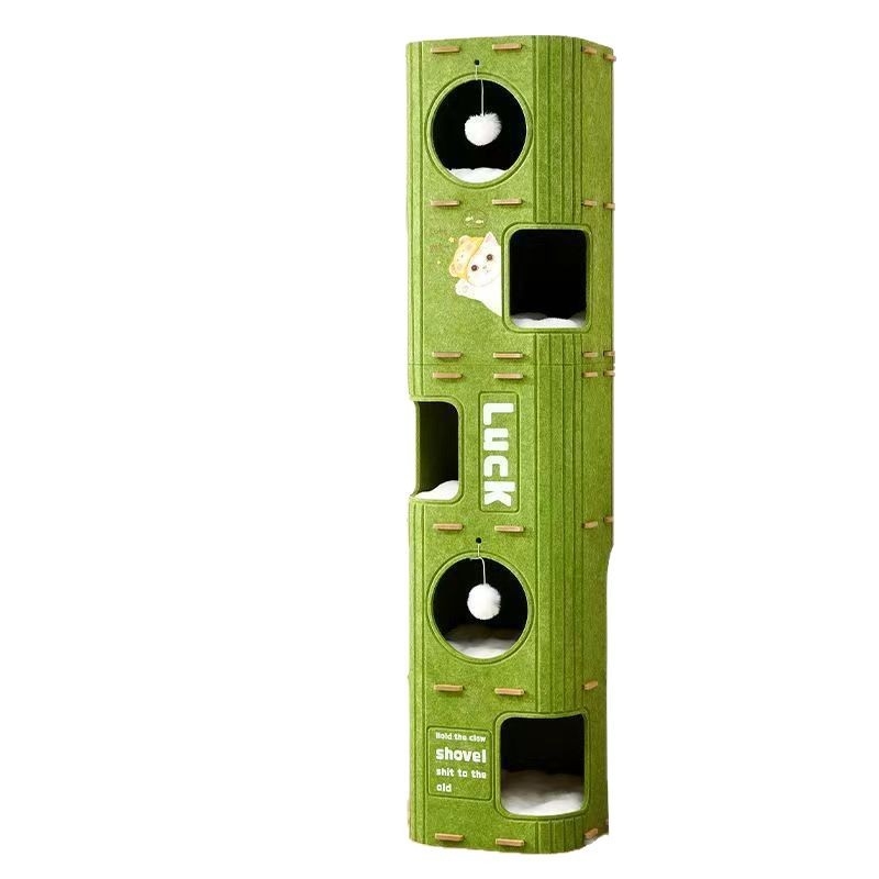 [8218 Narodna kolekcija] Okvir za penjanje za mačke, mačje drvo s integriranom rupom za mačje drvo, dvoslojno, višeslojno mačje gnijezdo za održavanje topline zimi