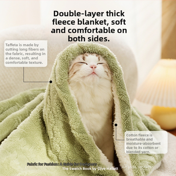 Deka za kućne ljubimce u stilu, jednobojna, topla deka za mačke, zadebljana flanelska prostirka za spavanje pasa