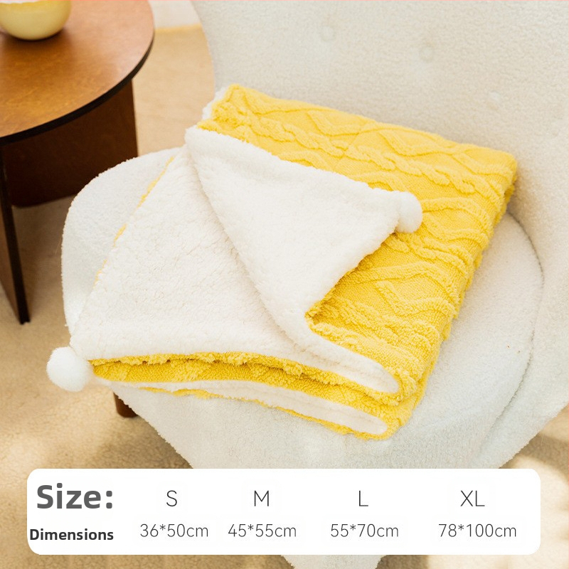 Deka za kućne ljubimce u stilu, jednobojna, topla deka za mačke, zadebljana flanelska prostirka za spavanje pasa