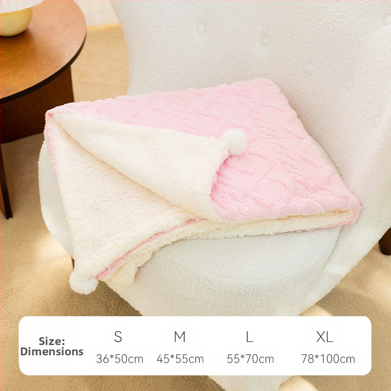 Deka za kućne ljubimce u stilu, jednobojna, topla deka za mačke, zadebljana flanelska prostirka za spavanje pasa