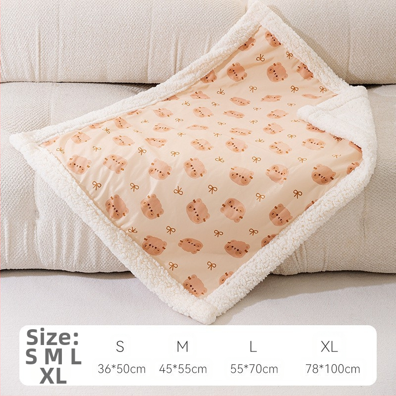 Deka za kućne ljubimce u stilu, jednobojna, topla deka za mačke, zadebljana flanelska prostirka za spavanje pasa