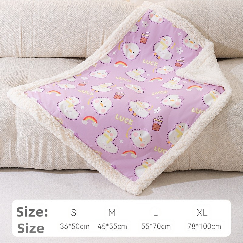 Deka za kućne ljubimce u stilu, jednobojna, topla deka za mačke, zadebljana flanelska prostirka za spavanje pasa