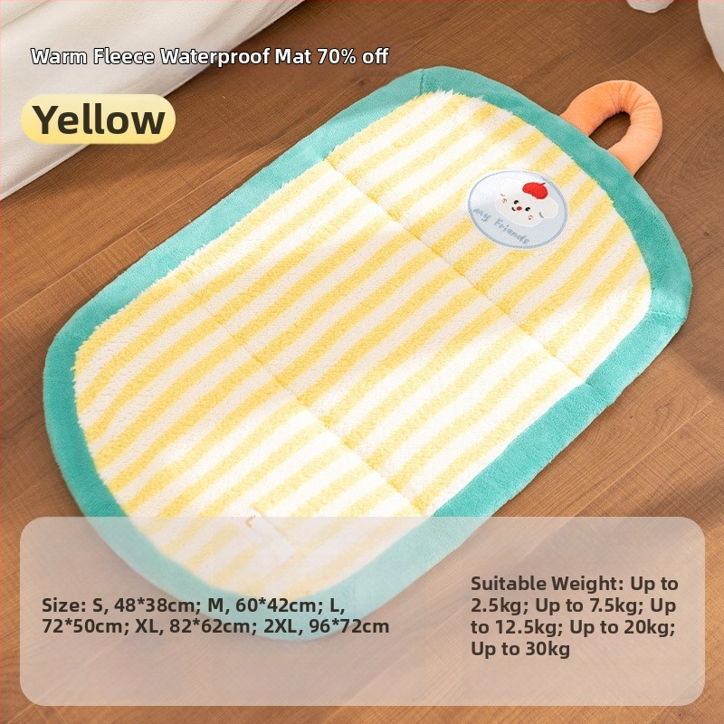 Deka za kućne ljubimce u stilu, jednobojna, topla deka za mačke, zadebljana flanelska prostirka za spavanje pasa