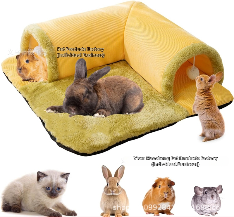 Cuib de pisică, cuib de hamster, cuib de porc de Guineea, sac de miere pentru hamster, Cyrus Dutch Pigs, cuib de evitare în formă de L, tunel de joc pentru iepuri