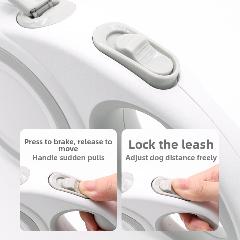 Автоматично телескопично теглително въже за домашни любимци за кучета, излизащи навън, взривоустойчиво теглително въже за средни и големи кучета, консумативи за въжета за разходка на кучета