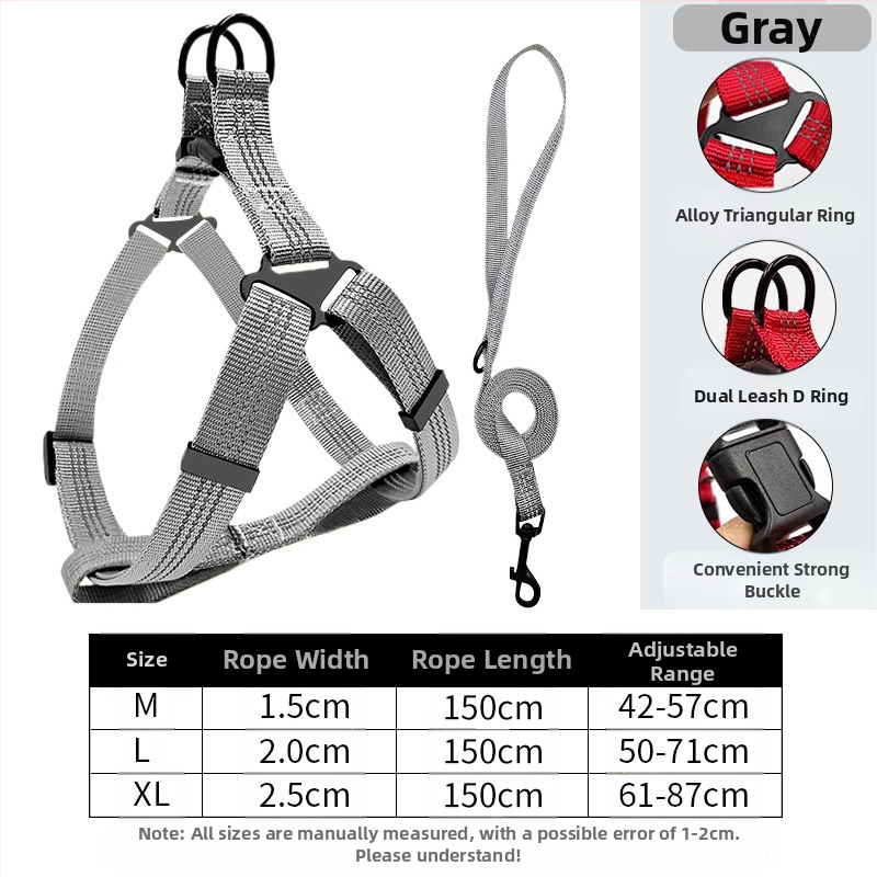 Naujas šunų pavadėlis be rankų vidutinio dydžio šuniui, skirtas krūtinės ir nugaros reikmenims, skirtas augintinių vedžiojimo virvei, skirtas urmu.