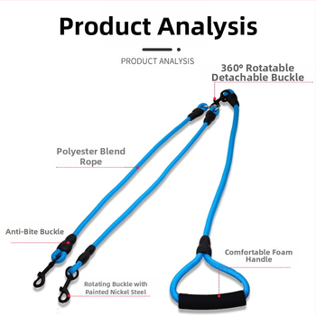 Eemaldatav kahe koera ühe lohistamisega kahe jalutusrihmaga kahepealine koera jalutusrihm koerakett kaisukaru kuldne retriiver väikestele suurtele koertele mõeldud tarvikud