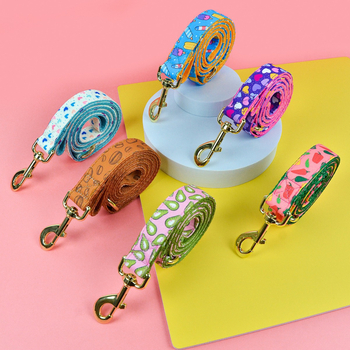 Трансгранична нова лятна сладка каишка за домашни любимци с двустранен печат, празничен подарък за сцепление за домашни любимци кучета и котки