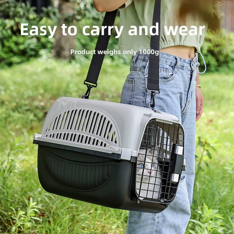 Лека кутия за котки, дишаща клетка за домашни любимци, преносима кутия за котки за кола, преносима кутия за домашни любимци