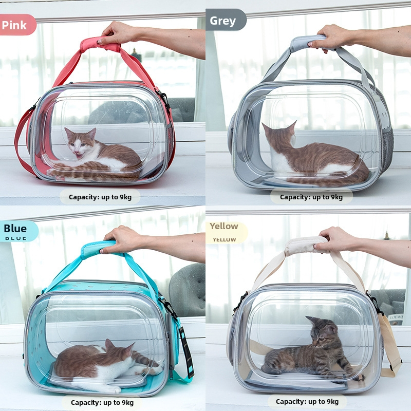 Kassikott lemmiklooma seljakott kassile ja koerale läbipaistev kokkupandav reisikott läbipaistev hingav kassikott