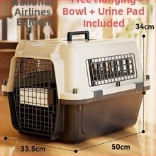 Jednostavna crna osnovna kutija za zrak United Airlinesa s velikim prostorom za prozračivanje, kutija za mačke i pse, veleprodaja opreme za kućne ljubimce