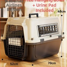 Jednostavna crna osnovna kutija za zrak United Airlinesa s velikim prostorom za prozračivanje, kutija za mačke i pse, veleprodaja opreme za kućne ljubimce