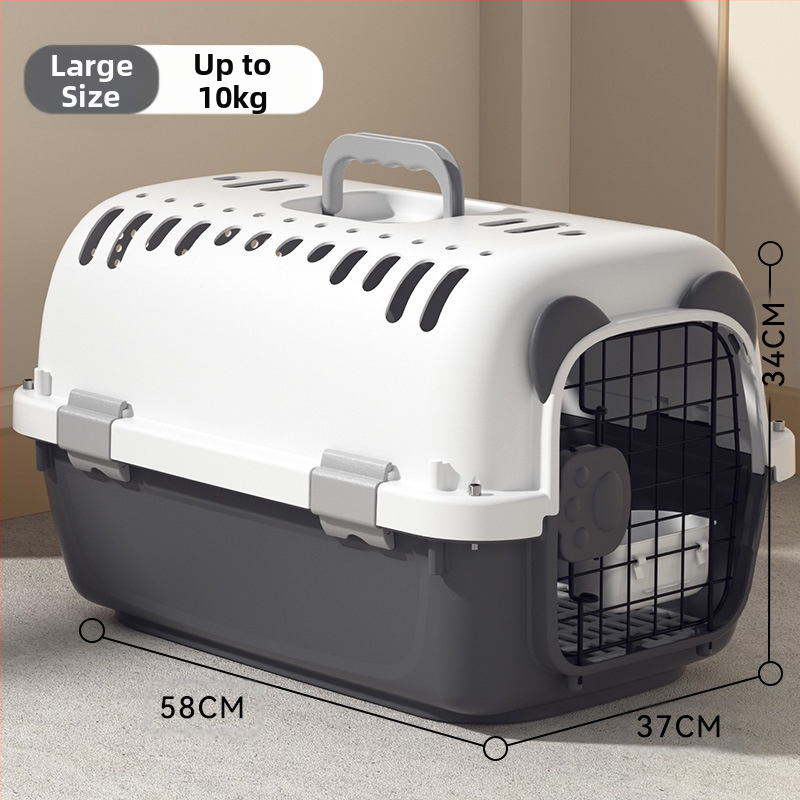 Jednostavna crna osnovna kutija za zrak United Airlinesa s velikim prostorom za prozračivanje, kutija za mačke i pse, veleprodaja opreme za kućne ljubimce