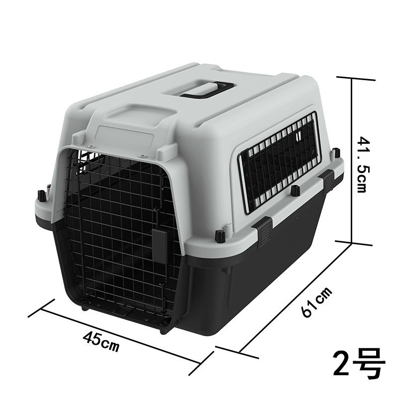 Jednostavna crna osnovna kutija za zrak United Airlinesa s velikim prostorom za prozračivanje, kutija za mačke i pse, veleprodaja opreme za kućne ljubimce