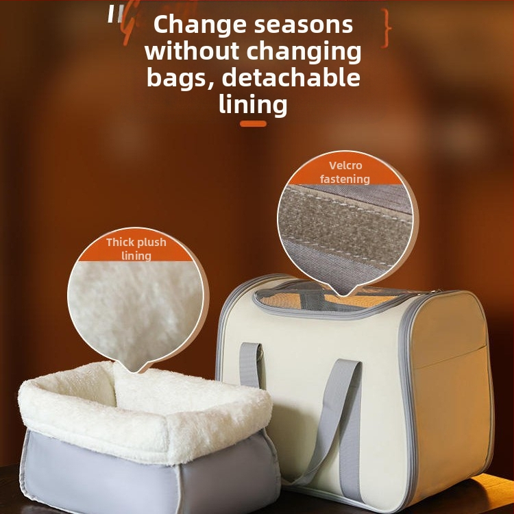 Чанта за котки, преносима раница за през рамо, зимна топла чанта за котки с поларена подплата, с двойна употреба, чанта за котешко гнездо, чанта за домашни любимци