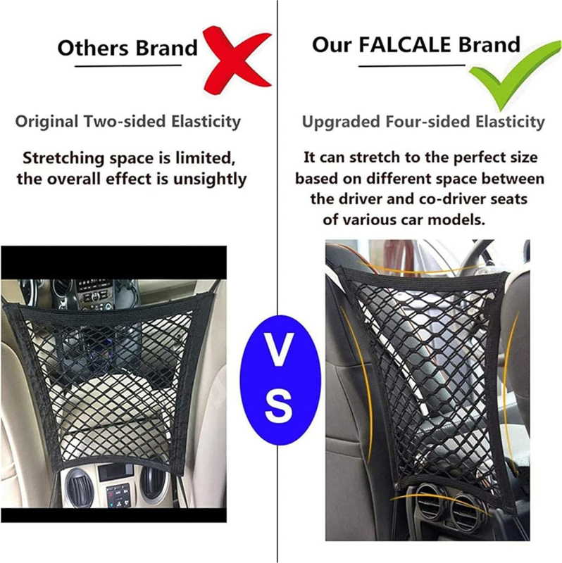 Amazon jauns mājdzīvnieku izolācijas tīkls suņu automašīnas aizsardzības tīkls automašīnas tīkla kabata sēdekļa nodalījuma uzglabāšanai elastīga tīkla kabata