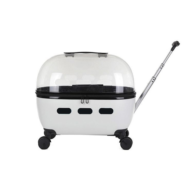 Lemmiklooma käruümbris, kassikott, väljaminev kaasaskantav kahe läbipaistva koerakotiga pagasikäru, kassi seljakott, hingav