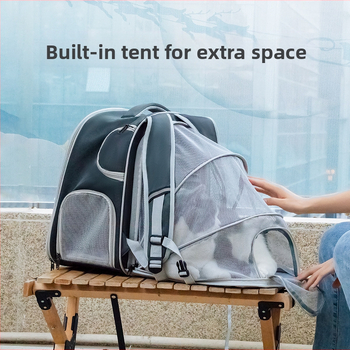 Kassikott väljaminev kaasaskantav laienev lemmikloomakott hingav suure mahutavusega koera väljaminev seljakott kassi puuri telk