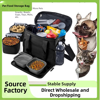 Határokon átnyúló kutyatáska, kültéri hordozható ételtároló vödör, kültéri macska- és kutyakellékek, tárolótáska, uzsonnás táska