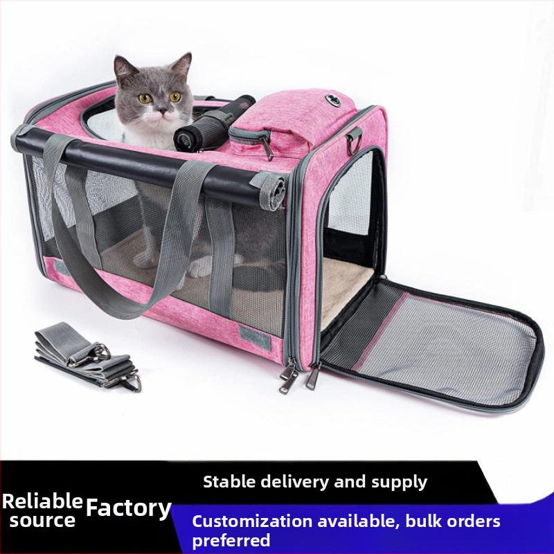 Gyári nagykereskedelmi egyvállas, keresztpántos, hordozható kisállattáska, kültéri kutyatáska, macskatáska, nagy kapacitású kisállattáska, lélegző és hordozható