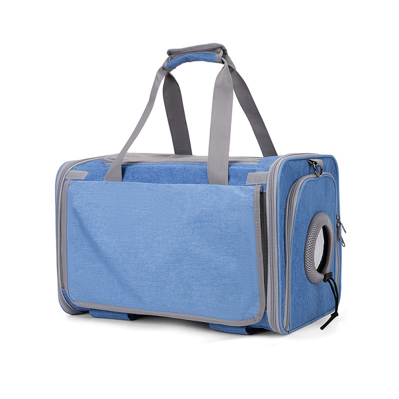 Gyári nagykereskedelmi egyvállas, keresztpántos, hordozható kisállattáska, kültéri kutyatáska, macskatáska, nagy kapacitású kisállattáska, lélegző és hordozható