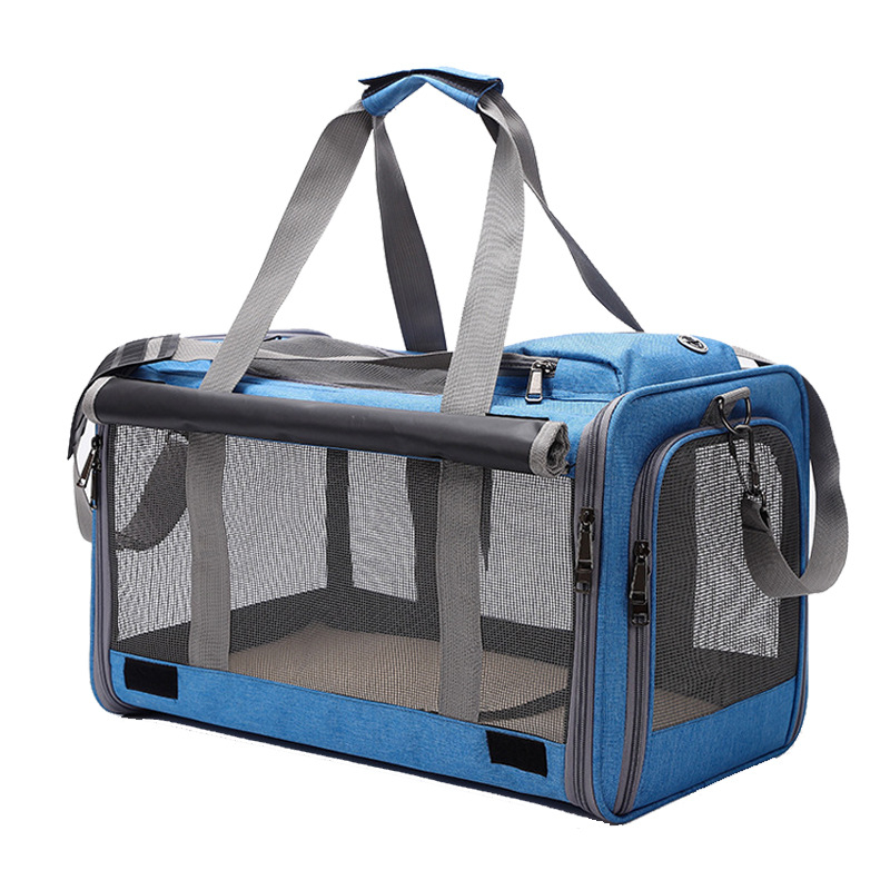 Gyári nagykereskedelmi egyvállas, keresztpántos, hordozható kisállattáska, kültéri kutyatáska, macskatáska, nagy kapacitású kisállattáska, lélegző és hordozható