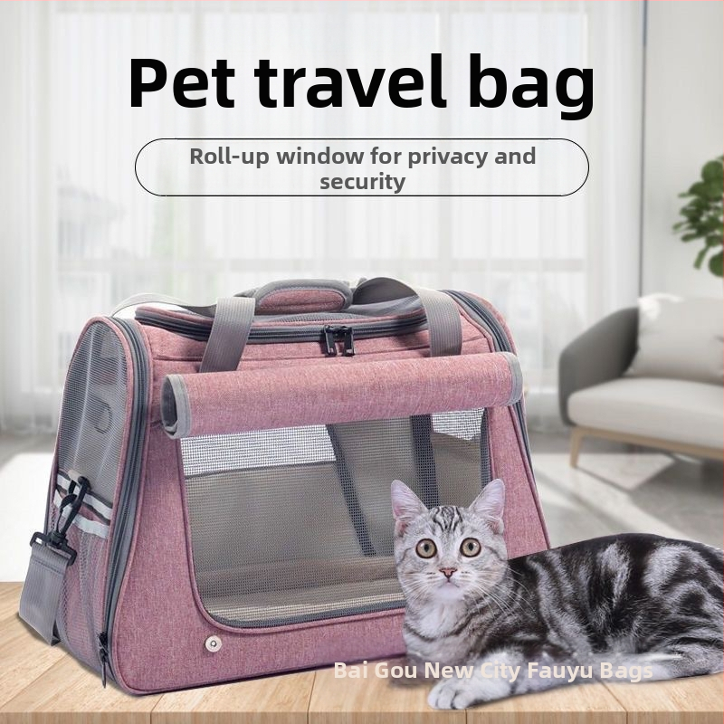Трансгранична чанта за горещи котки, изходяща чанта за носене с голям капацитет, дишаща котешка клетка, куче, преносима чанта за домашни любимци, на едро