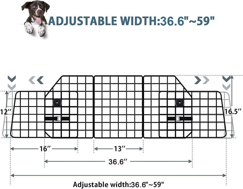 Piiriülene pakkumine uue lemmikloomade auto isolatsioonivõrguga kokkupandav rauast pagasiruumi autopiire