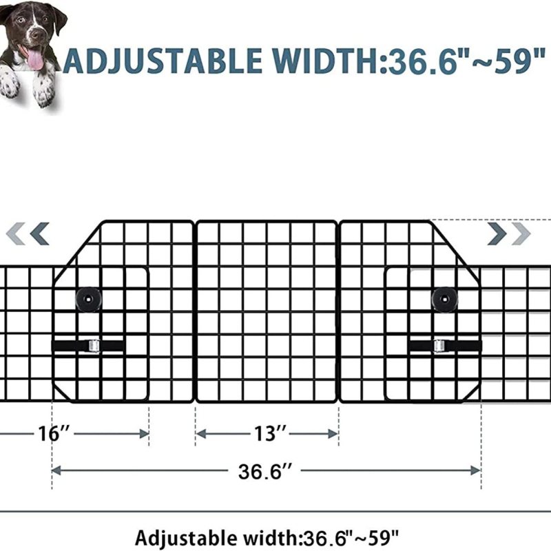Piiriülene pakkumine uue lemmikloomade auto isolatsioonivõrguga kokkupandav rauast pagasiruumi autopiire