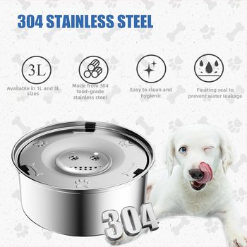 304 Ανοξείδωτο ατσάλινο μπολ για σκύλους με κρεμαστή λεκάνη, πλωτή λεκάνη για πόσιμο νερό, μη βρεγμένο στόμα, αντικραδασμικό μικρό μπολ πλευστότητας για γάτες