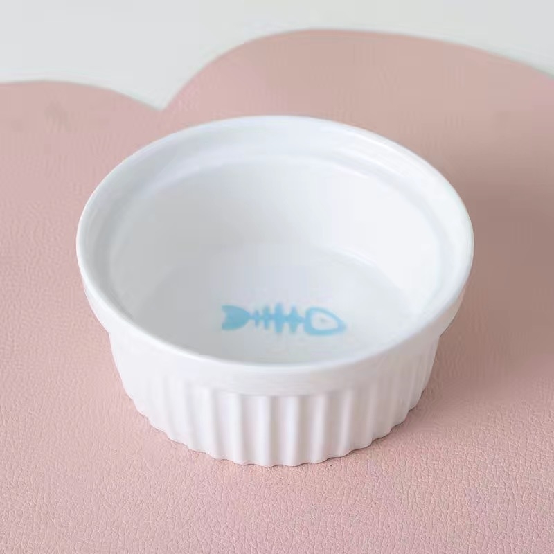 Kerámia macskatál macskaeledel tál kutyatál itatótál etetőtál védelem nyaki kerámia dupla macskatál kisállat-kellékek