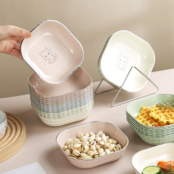 Animacinis kaulų spjaudymo indas Grietinėlės vėjas Maža lėkštutė kaulų spjaudymo indas Mažas valgomojo indas Kaulų spjaudymo indas Maistinis indas Vaisių indas